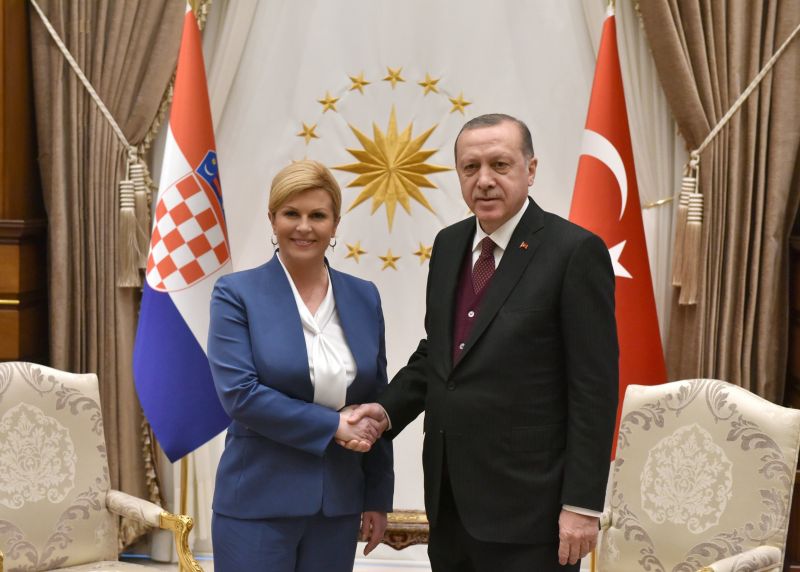 Predsjednica Hrvatske na radnom sastanku sa Predsjednikom Turske
