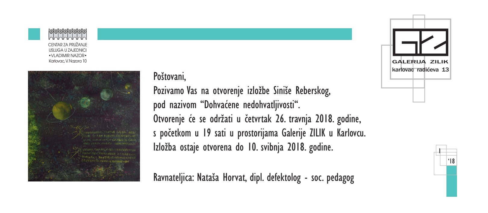 Najava izložbe: Siniša Roberski - Dohvaćene nedohvatljivosti