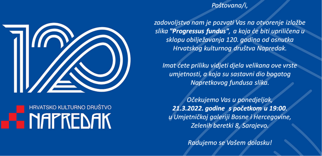 Najava izložbe: HKD Napredak - Progressus fundus