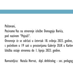 Najava izložbe: „Pejzaži“ akademskog slikara Domagoja Barića