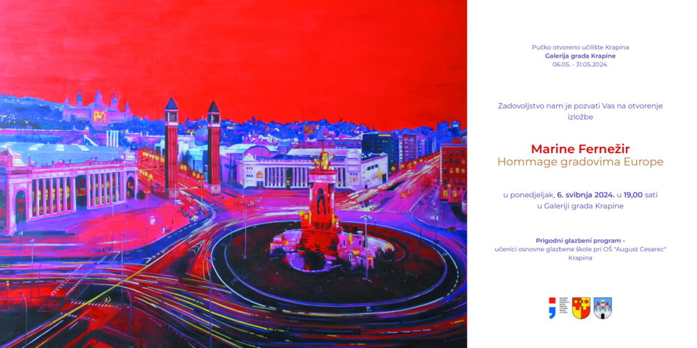 Najava izložbe: "Hommage gradovima Europe" akademske umjetnice Marine Fernežir