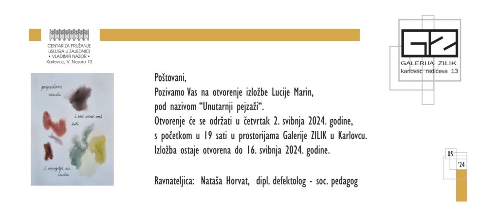 Najava izložbe: "Unutarnji pejzaži" akademske umjetnice Lucije Marin